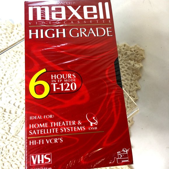 NWT Blank Media VHS Maxell T-120 High Grade - Picture 1 of 7
